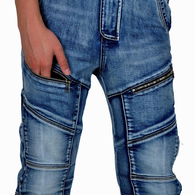 Мужские ретро-мотоджинсы из Кевлара - Износостойкие, Эластичные, Защитные от падений Байкерские штаны для езды по бездорожью