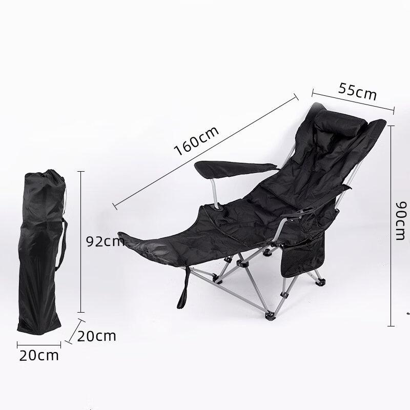 ZISIZ Foldable Reclining Lounge Chair with Armrest & Leg Rest