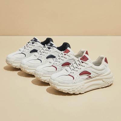 Женские кроссовки для бега, повседневные нескользящие кроссовки на толстой платформе для пап, прогулочные кроссовки со шнуровкой, удобные спортивные теннисные туфли из искусственной кожи для женщин