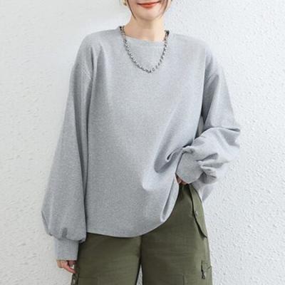 Navava Long Sleeve Sweatshirt Daily Loose Fit Round Neck Nt3245