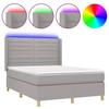 VidaXL Sommier à Lattes de Lit avec Matelas et LED, Lit Rembourré, Lit Double, Lit Adulte de Chambre à Coucher Intérieur, 3138957