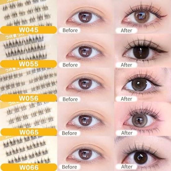 false eyelashes no glue needed natural partial 1-second eyelash extension glue-free fine black shaft short actress cat spirit bundle feel easy cute