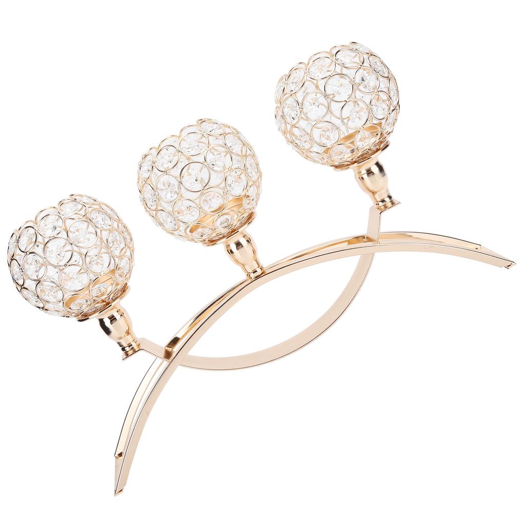 Хрустальный подсвечник, золотые подсвечники, украшения для домашнего праздничного стола