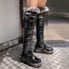 Водонепроницаемые теплые высокие сапоги для снега для женщин 2024 зимняя обувь выше колена высокие сапоги женская мода теплые меховые плюшевые длинные сапоги женские