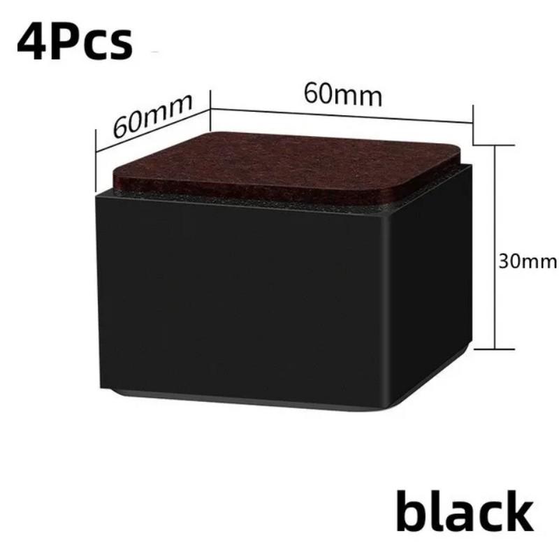 4Pcs Heavy Furniture Heightening Foot Pad Sofa Bed Table Chair Wear Resistant Anti Slip Carbon Steel Riser Floor Protector