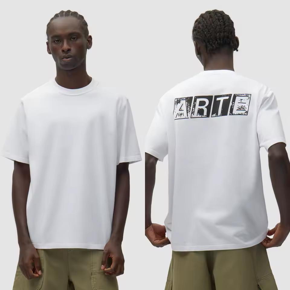 New Summer Men's High-end Cotton T-shirt with Simple Suitable for Daily Wear Graphic Printing High-end Luxury Unisex Style