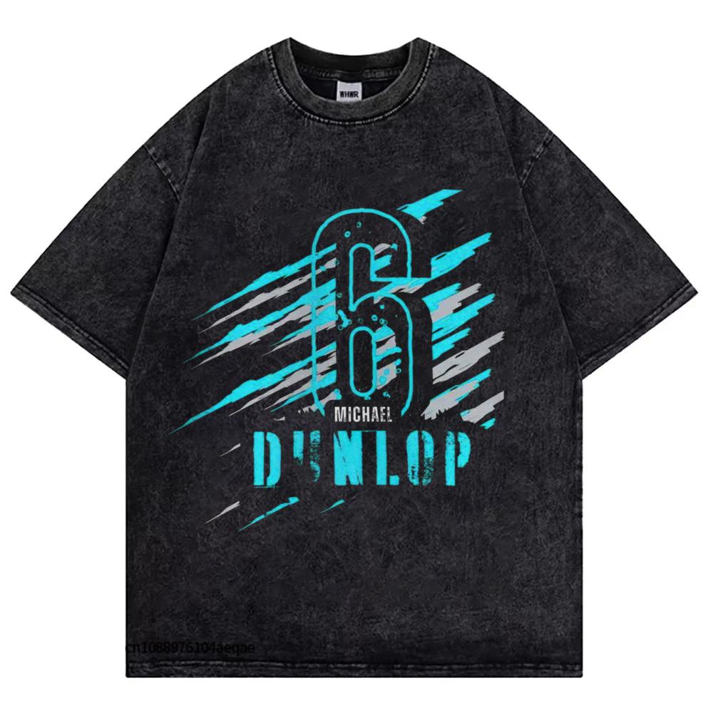 Футболка JOEY Michael Dunlop винтажная стираная мужская женская футболка топы уличная свободная большого размера с коротким рукавом