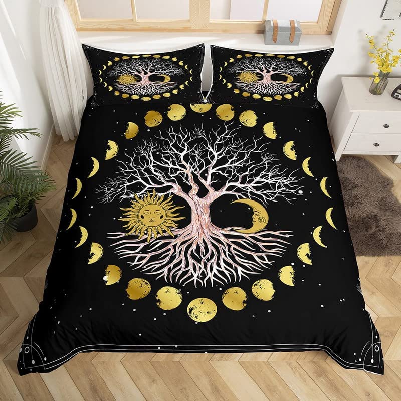 Tree Of Life Bedding Set Fashion 3D Digital Printing 2-3 Piece Set (No Core) Suitable for Bedroom Duvet Cover Set Halloween Gift