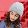 Beanie Hat for Women Winter Hat Knitted Rabbit Fur Skullies Hat Warm Bonnet Caps Female Hats for Girl Hat Cap
