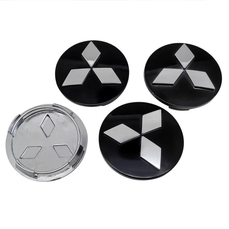 4PCS Car Wheel Covers Rims Center Hubcap Emblem For Mitsubishi Ralliart Lancer Cordia Pajero Outlander L200 EVO Colt Galant