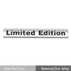 Limited Edition Logo Metal Car Trunk Emblem Sticker for 4HGIEW A3 A4 A5 A6 A7 TT S3 S4 S6 Q3 Q5 Q7 Q8 Auto Badge Decoration