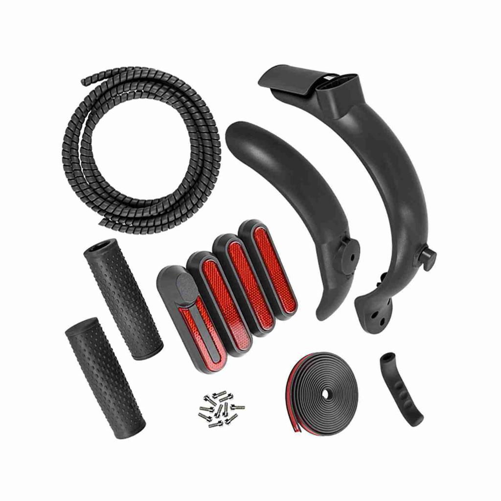 Комплект переднего и заднего крыла для электросамоката с боковыми крышками, крышка ручного тормоза, противоударная полоса для M365 Pro Electric