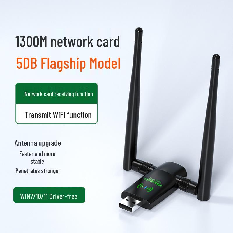 1300Mbps Dual-band USB Wireless Network Adapter for Desktop and Laptop