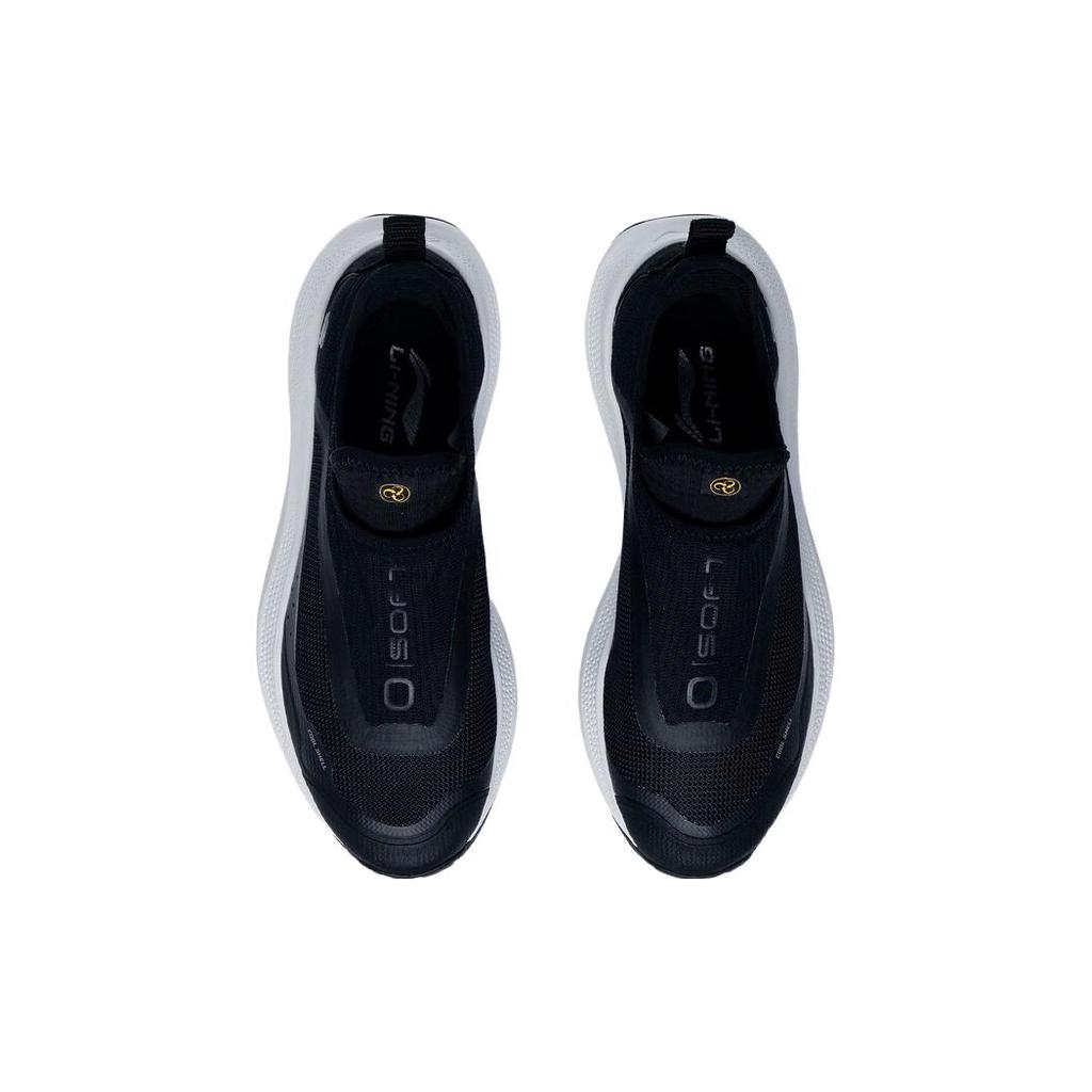 Li Ning SOFT GO Отражающие, Нескользящие, Износостойкие, Дышащие Низкие Повседневные Кроссовки Женские Черные AGLT106-2