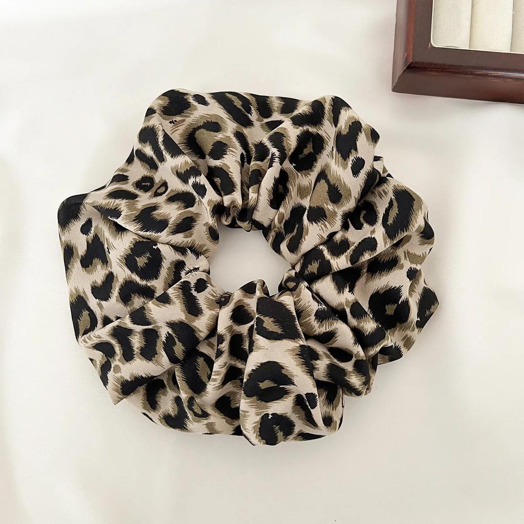 Leopard Print Scrunchies Hair Tie Hair Rope High Elasticity Elastic Hair Band Ponytail Holder Elegant Women Hair Accessories