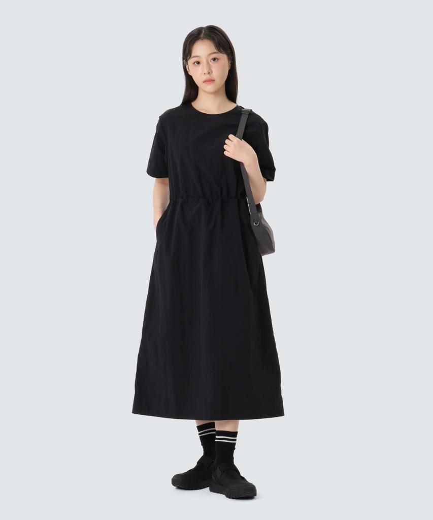 Платье Snow Peak Apparel Taslan с коротким рукавом (S26Mwlop53) черный
