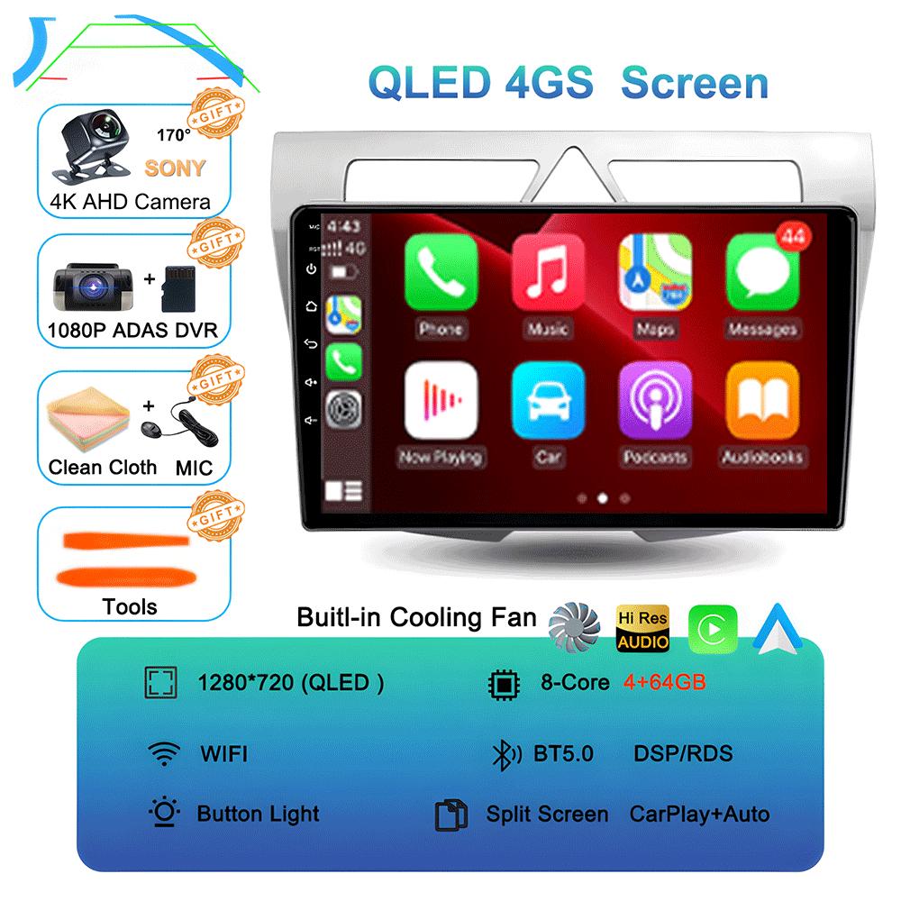 Автомобильное радио Android 14 для Kia Morning Picanto 2007 2008 2009 2010 Навигация Мультимедийный проигрыватель Стерео GPS WiFi+4G Carplay+Auto BT