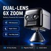 OKAM PRO WIFI MINI Двухобъективная HD 10 МП 6-кратный зум 4G SIM-камера с двусторонней связью, ночным видением, PIR-датчиком движения, водонепроницаемая камера безопасности