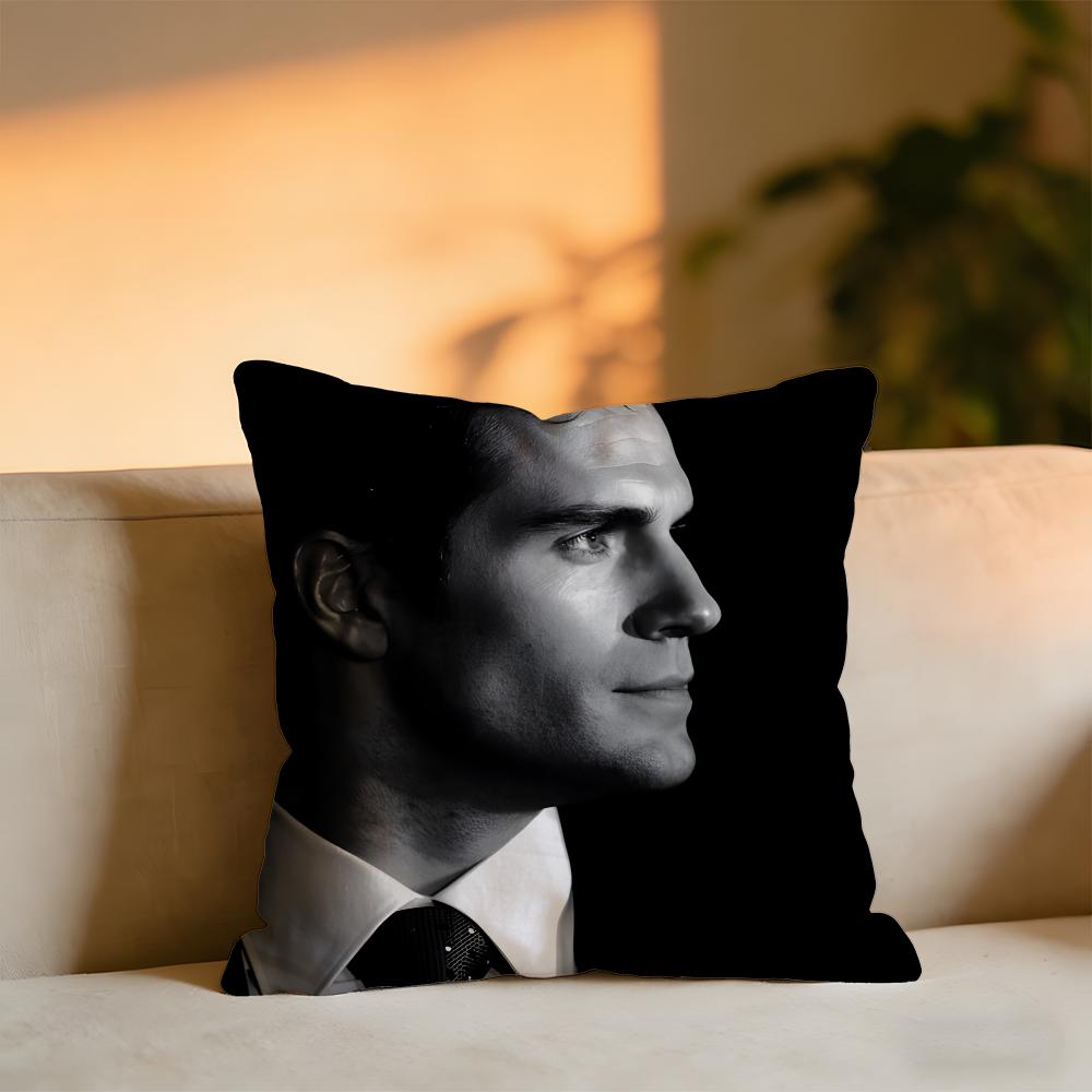 Henry Cavill Cushion Cover Cozy Velvet Throw PillowSoft Warm Cushion For Sofa Bed