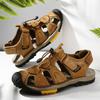 Fashion Summer Men's Sandals Genuine Leather Beach Roman Sandals Comfortable Men Outdoor Sneakers Male Shoes Botas Para Hombre Zapatos