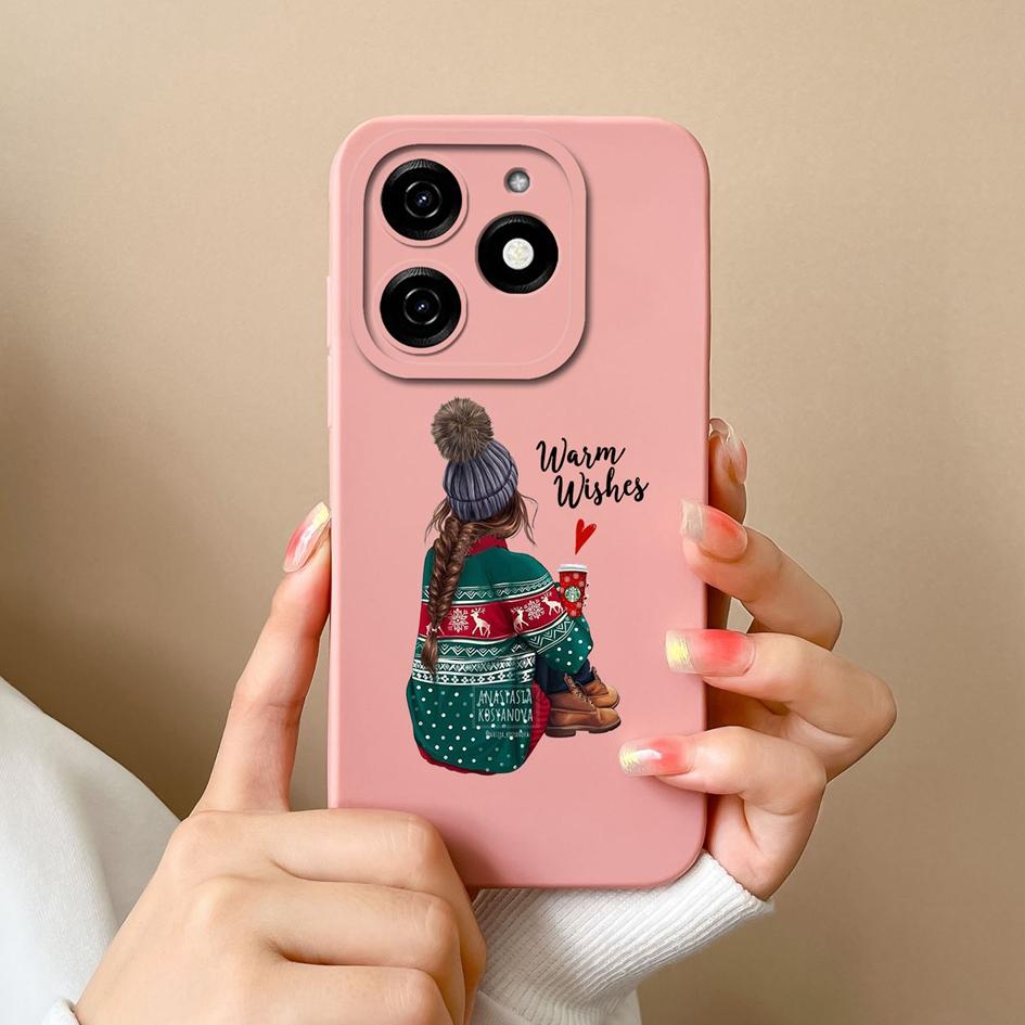 Для Tecno Pova 6 Pro 5G Pop 8 Spark 20C 20 Itel A70 A18s Чехол для телефона Модный чехол для девочек и мальчиков Высококачественный противоударный мягкий жидкий силиконовый корпус