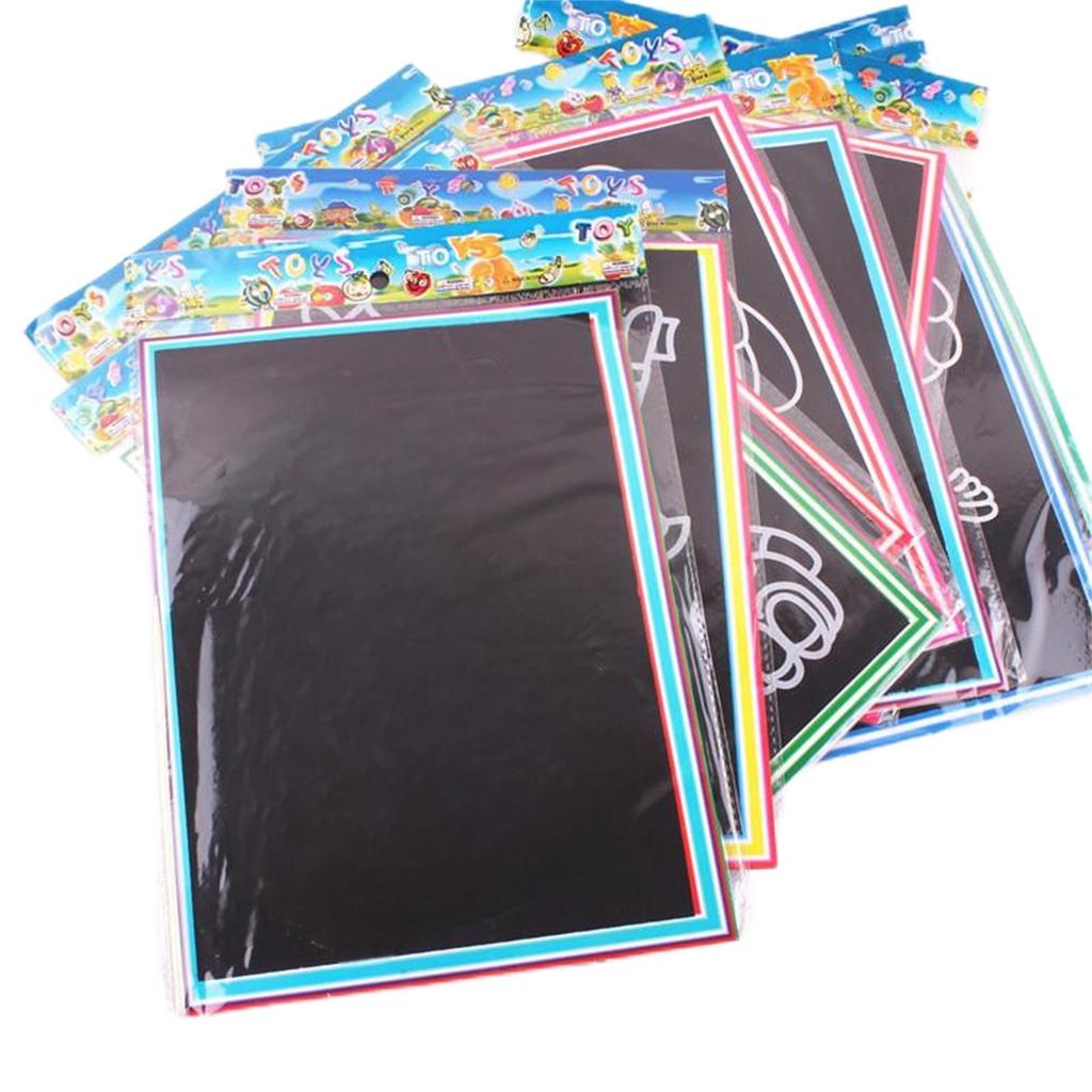 10pcs Children Scratch Painting Colorful Drawing Toys DIY Paper Cartoon Art Supplies Handmade  Kid Birthday Gifts TMZ