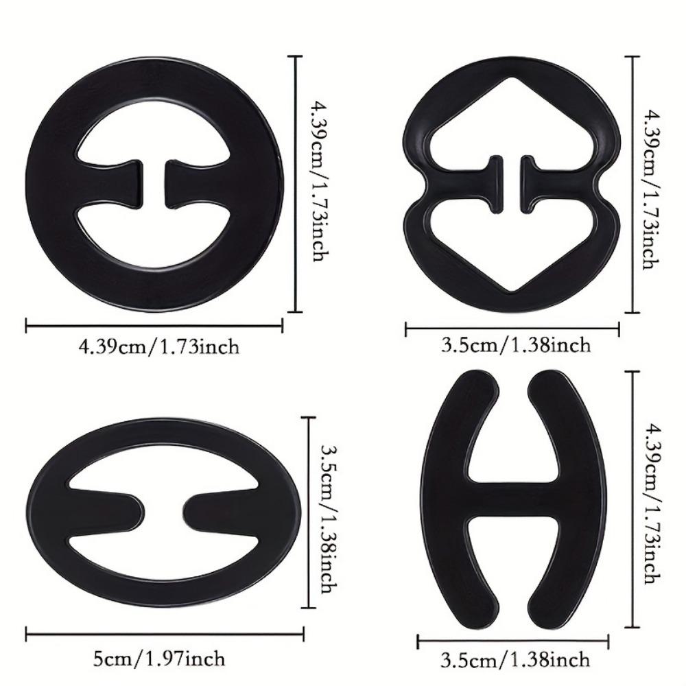 12 шт. Невидимые зажимы для бретелей бюстгальтера, нескользящие пряжки скрывают бретели бюстгальтера для создания образа без бюстгальтера.