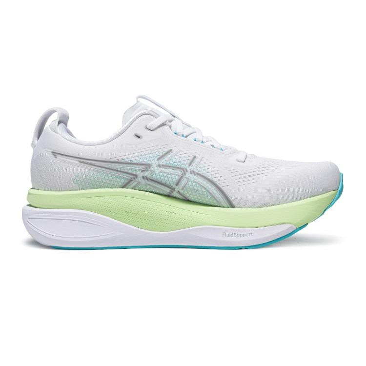 Asics Кроссовки для бега Gel-Kayano 33 Wide, удобные, дышащие, поддерживающие, с хорошим возвратом энергии, мужские, белые, 1011C227-100