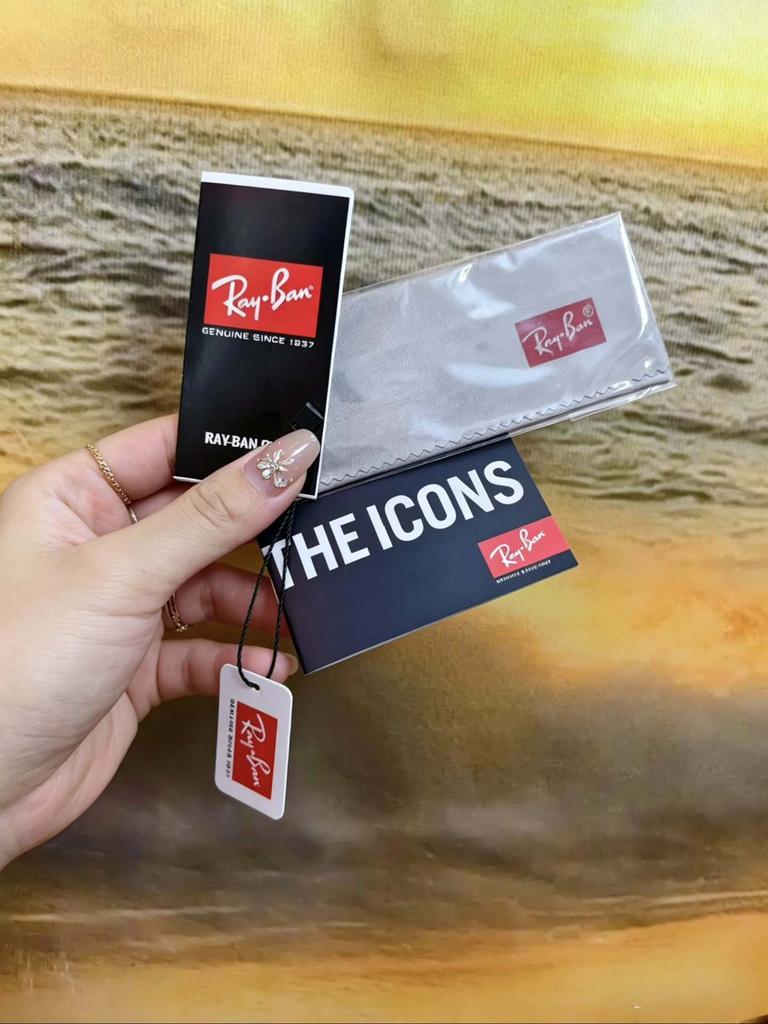 RAYBAN Кожаный футляр для солнцезащитных очков, полный набор, портативный ударопрочный бокс для хранения очков с коробкой, салфетка для чистки