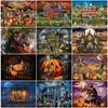 Diamond Painting Halloween Full Square Drill Cartoon Embroidery Cross Stitch Kit Pumpkin Rhinestone Picture Home Decor