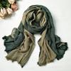 Autumn Winter Men's Scarf Cotton Linen Striped Scarves Long Soft Pashmina Wrap Male Accessories Short Tassel Bufanda