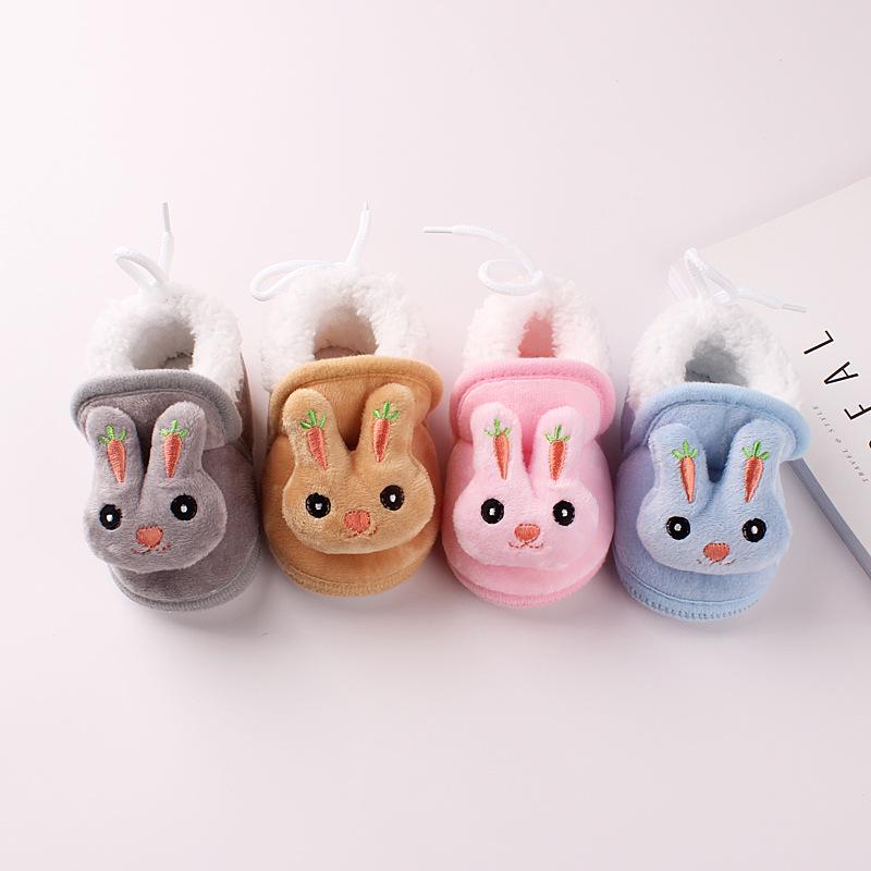 Милые зимние детские хлопковые туфли с мягкой подошвой - дизайн Rogue Rabbit для мальчиков и девочек