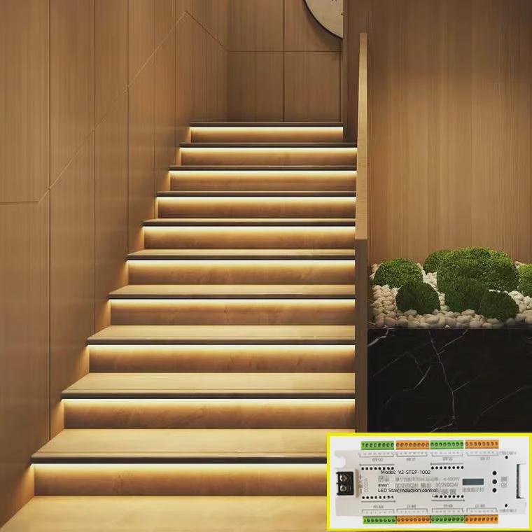 Умный светодиодный светильник для лестницы с датчиком движения и эффектом бегущего света