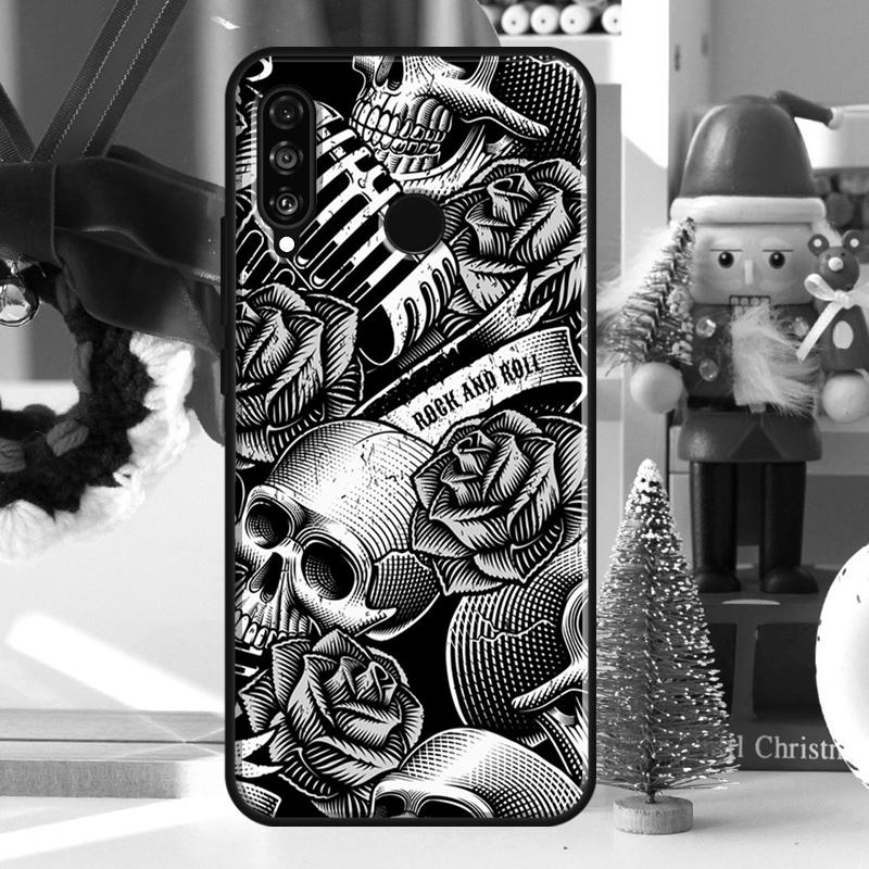 Череп Рок-н-Ролл Для Huawei Nova 7i 8i 11i 12i 12s Y73 Y70 Y90 Y60 Y72 Y61 Y91 9 10 SE P30 Pro P40 Lite Чехол