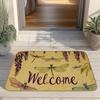 Christmas Fun Cat Welcome Door Mat, Non-Slip Front Doormat for Indoor Summer Porch Decor, Low Profile Entrance Rug for Home,