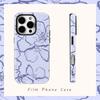Фиолетовый цветочный узор Чехол для телефона для IPhone 16 15 14 13 12 11 X XS XR XSMAX 7 8 Pro Max Plus Двухслойный задний чехол