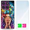 Etui Do Motorola Edge 60 Pro Obudowa Foto Case Plecki Oczy + Szkło 9H
