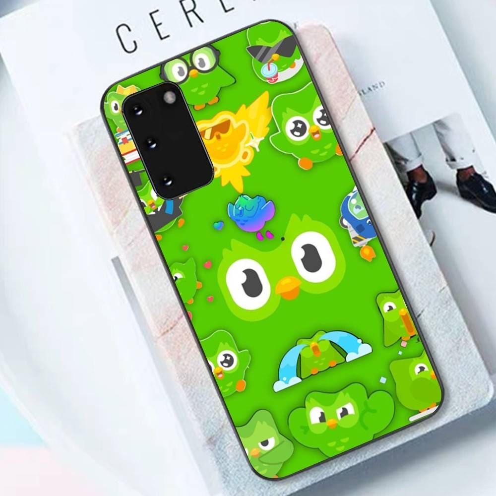 Популярный чехол для телефона с зеленой совой D-Duolingo для Samsung S 24 Fe 25 Ultra Plus 20 Lite 21 30 22 23 24 22 Ultra 5G Fundas