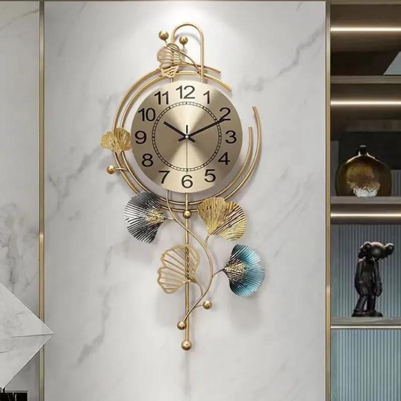 Легкие Роскошные Декоративные Часы Гостиная Столовая Домашние Настенные Часы Креативные Часы Бесшумные Настенные Часы Домашнее Украшение Ya1016