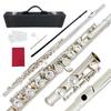 WUQIMUSC C Flute Instrument Durable Easy To Includes Carrying Cleaning and Ideal for Learning 16-Key Closed-Hole - Beginner/Student Flute, Design,