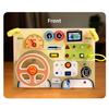 Busy Board For Kids Simulated Circuit Toys With LED Light Switch Scientific Educational Wooden Toys Gifts For Boys Girls