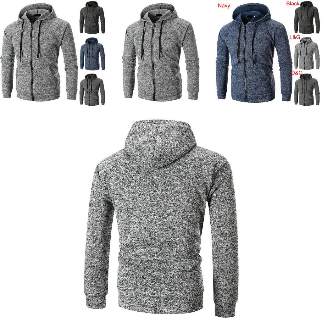 Premium Quality Men's Athletic Soft Sherpa Zip Up Hooded Hoodie Sweater Jacket Coat For All Seasons
