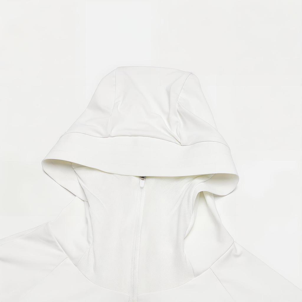 FILA Knitwear Women's Starlight White Hooded Moderate Cardigan A11W421505FWT