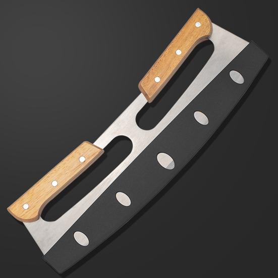 Нож для пиццы Rocker Blade Острый нож для пиццы Rocker Slicer из нержавеющей стали с защитным чехлом Аксессуары для печи для пиццы