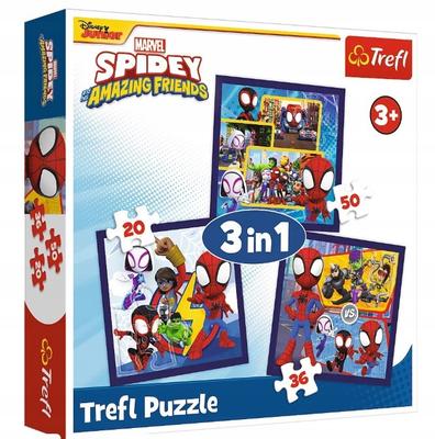 3-in-1 Puzzle Spidey Spiders and Dinosaurs 34892 Trefl 3