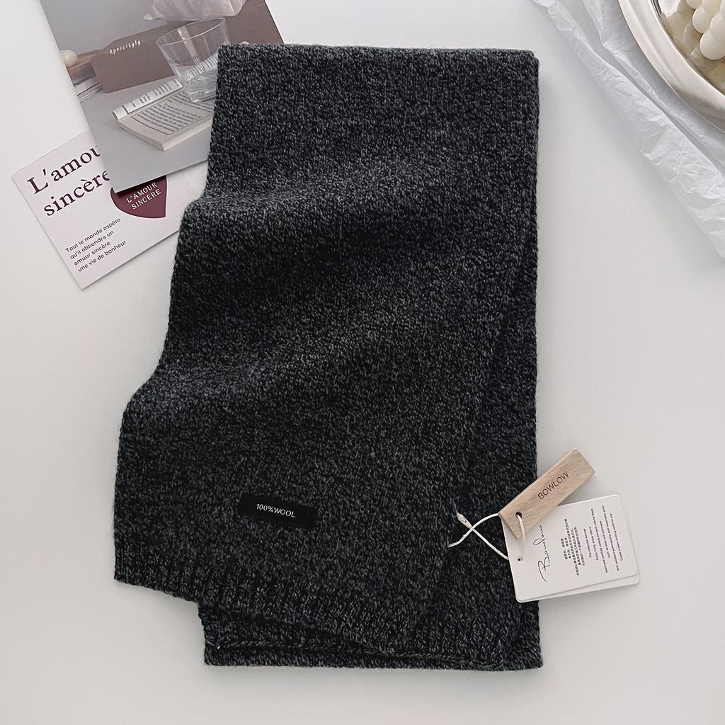 Wool Knitted Scarf Women Winter Soft Small Scarves Shawl Thickened Fashion Cashmere Pashmina Lady Hijab Luxury Neckerchief