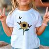 Новая детская футболка с принтом 3D-бабочки для девочек, летняя детская одежда, детский топ с коротким рукавом, модные футболки, детская футболка с круглым вырезом