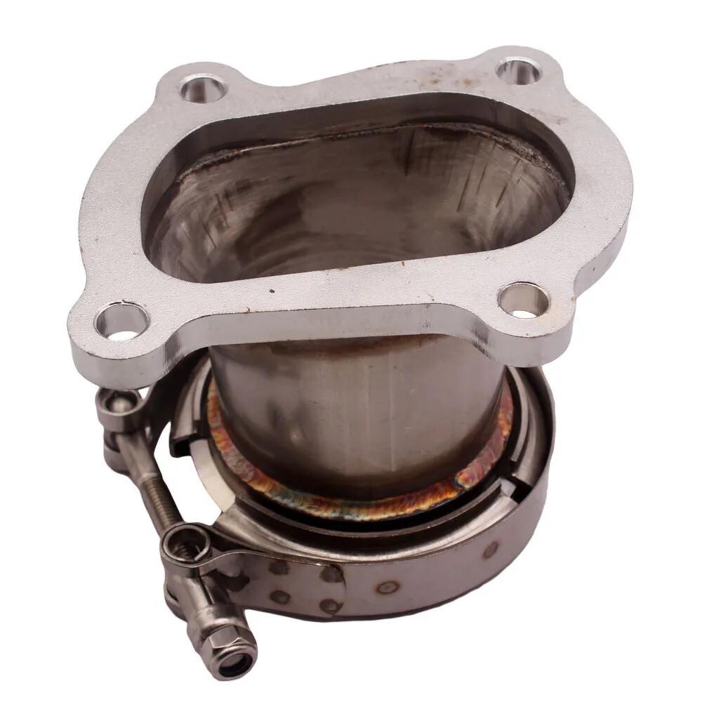Stainless Steel CT26 Downpipe Turbocharger Flange 4 Bolt 3" V Band Conversion Adaptor for Toyota