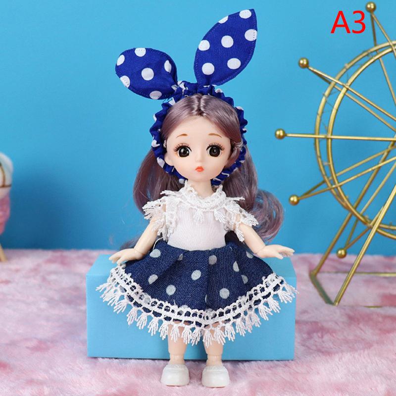 1 шт. Милая кукла-принцесса 17 см с одеждой, 13 шарниров, куклы Ob11 Bjd, игрушка для переодевания для девочек, подарок для DIY