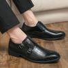 Korean Style Fashion Monk Strap for Men Crocodile Pattern Casual Oxford Gentleman Shoes Formal Wedding Prom Dress Homecoming